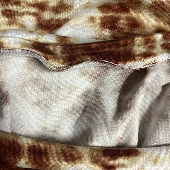 Tie Dye 🇵🇭 Brown, Yellow, White Free Size S to M T-Shirt Dress NWOT$25 - Picture 9 of 10